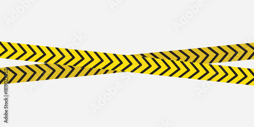 warning tapes with yellow and black stripes. crime scene or danger zone. Police crossed ribbon. Seamless caution. Barricade construction tape