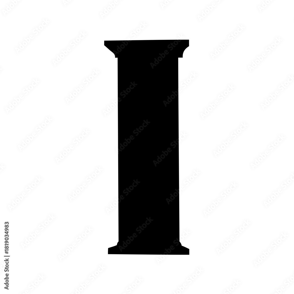 Naklejka premium classic column isolated on white