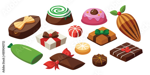 Chocolate candy sweets dessert food confectionery assortment treat delicious gift box