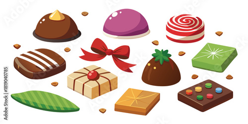 Chocolates sweets candy dessert food treats confectionery gift bow delicious cocoa