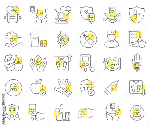 World Diabetes Day Icons