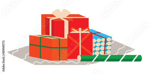 Gifts presents christmas birthday celebration holiday party surprise wrapped package joy