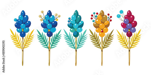 Floral arrangement botanical illustration flower design colorful spring summer art