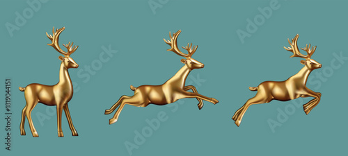 deer with antlers standing in a snowy forest