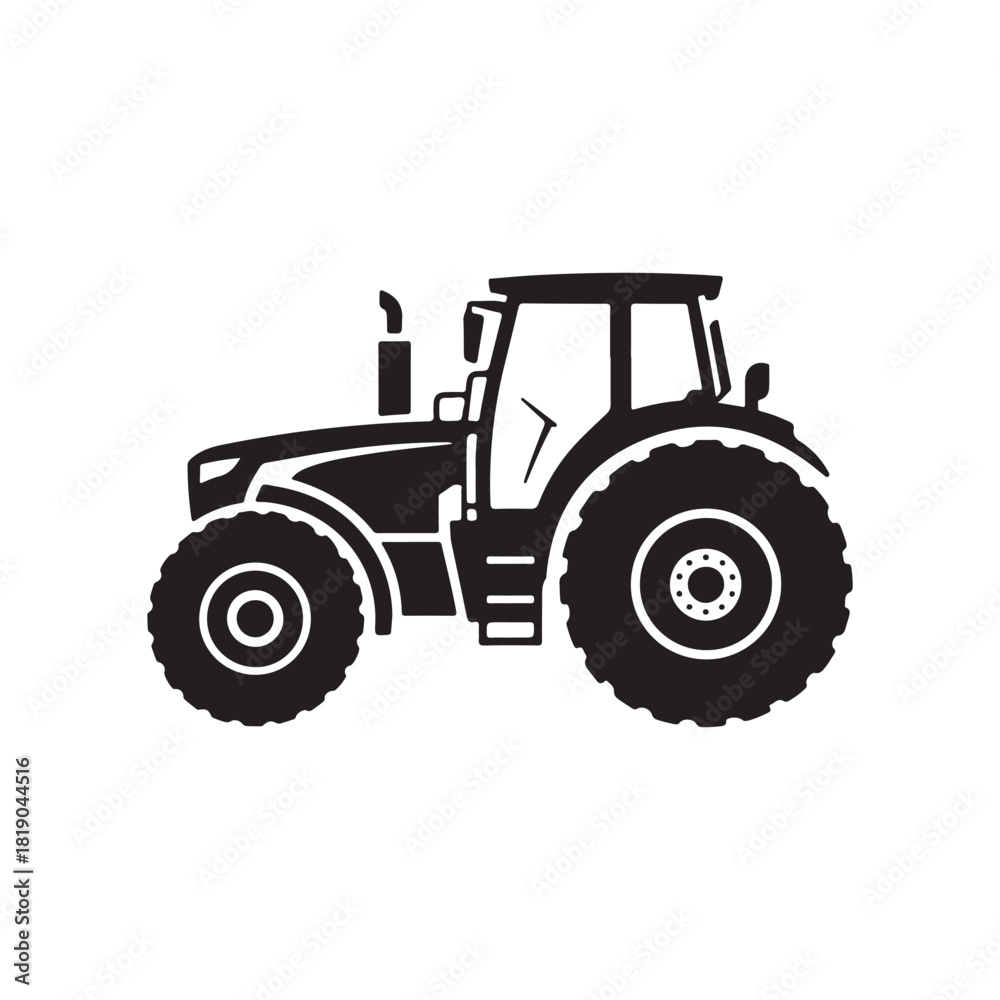 Obraz premium tractor isolated on white. vector eps 10