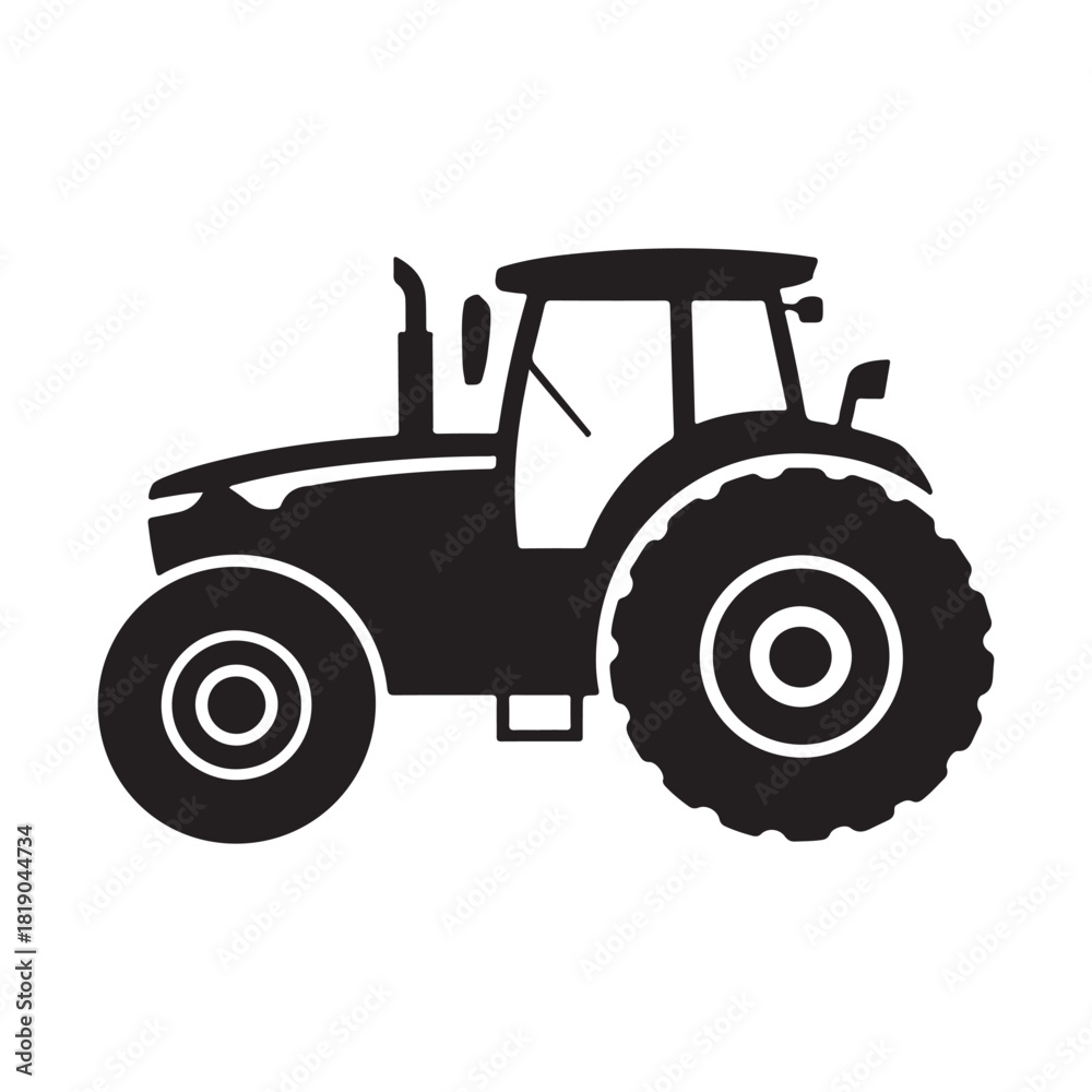 Obraz premium tractor isolated on white. vector eps 10