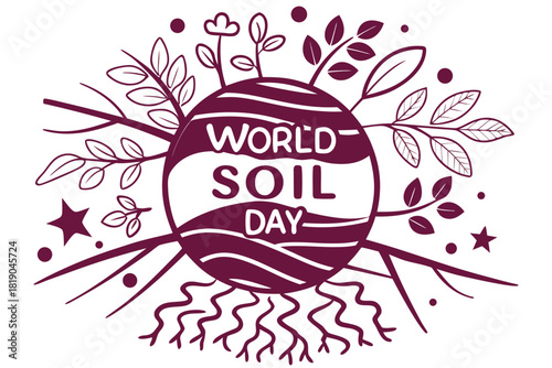 WORLD SOIL DAY vector illustration isolated on white background