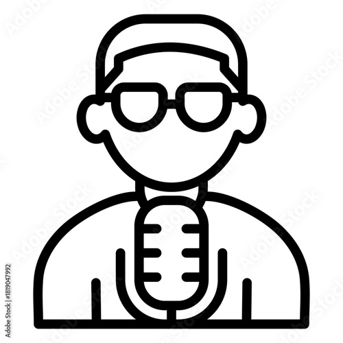 Podcaster Outline Icon