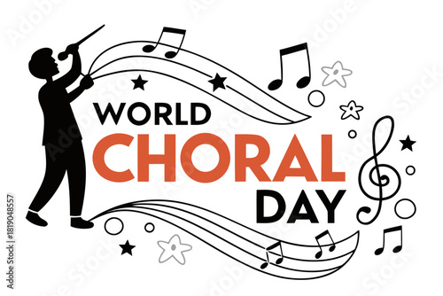 WORLD CHORAL DAY vector illustration