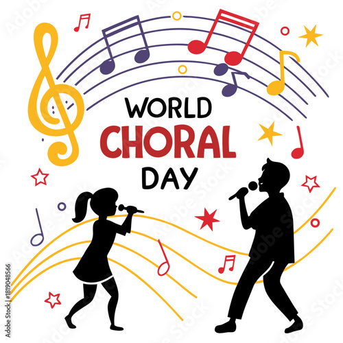 WORLD CHORAL DAY vector illustration