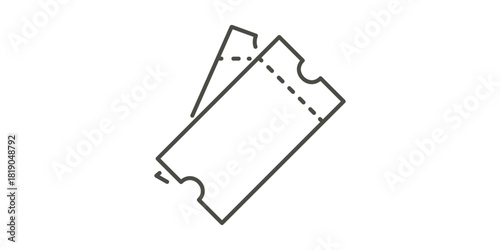 Ticket icon vector. Line raffle ticket symbol. Trendy flat outline ui sign design. Thin linear graphic pictogram for web site, mobile application. Logo illustration. Eps10.