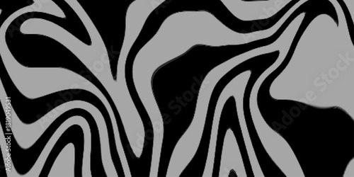 Marble texture, abstract border frame, futuristic design background. aesthetic zebra skin. Optical illusion line pattern. Liquid black and white line abstract background. Monochrome line wave .
