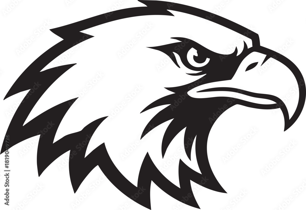 Obraz premium Majestic Eagle Head Vector Illustration for Graphic Design