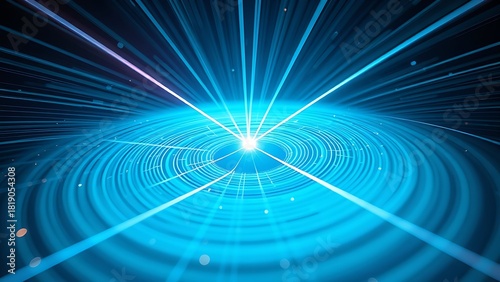 Concentric magnetic field lines of pure light warping space around a laser beam.