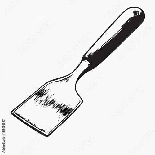 putty knife vector illustration