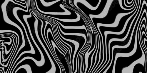 Marble texture, abstract border frame, futuristic design background. aesthetic zebra skin. Optical illusion line pattern. Liquid black and white line abstract background. Monochrome line wave .