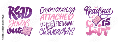 Funny  hand drawn doodle lettering quote about book. Lettering for t-shirt design, mug print, bag print, clothes fashion. 100% hand drawn vector image.