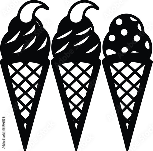 vector illustration of a pair of ice cream