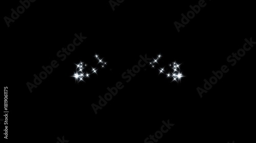 Wallpaper Mural Glitter sparkle star line trail with magical fairy dust shimmer animation, glowing starlight particles, twinkling white doodle stars, luxury light effect transition for festive on black screen. 4K Torontodigital.ca