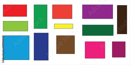 Vibrant geometric shapes create a playful and modern abstract design perfect for adding a pop of color and visual interest to creative projects.