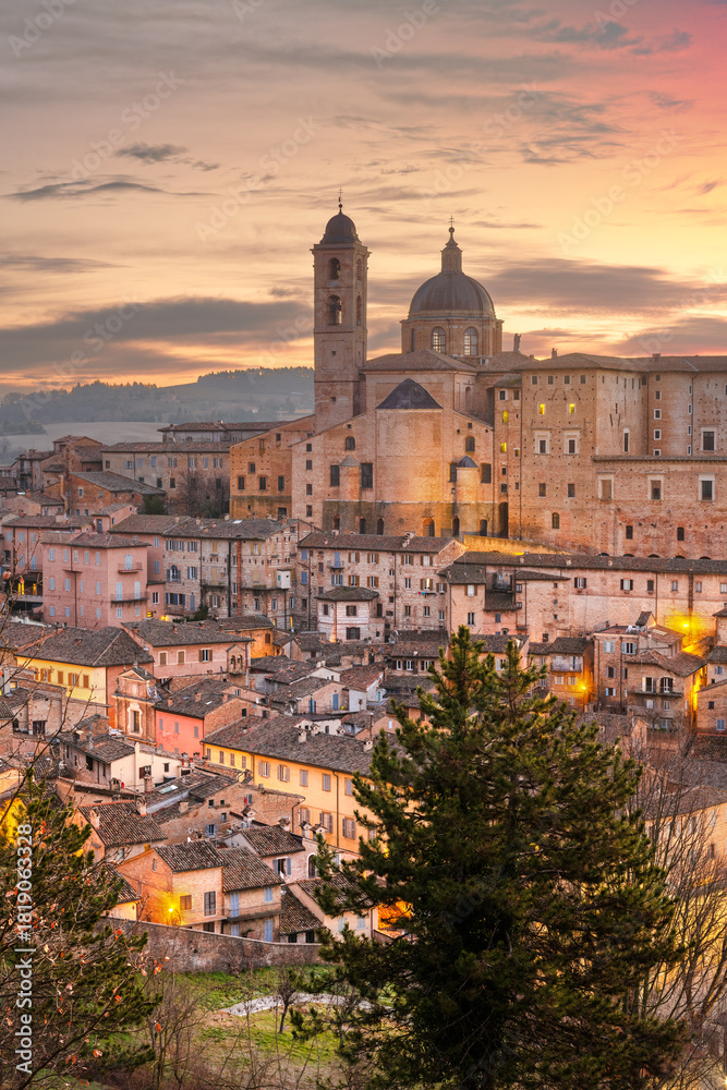 Fototapeta premium Urbino, Italy Medieval Walled City