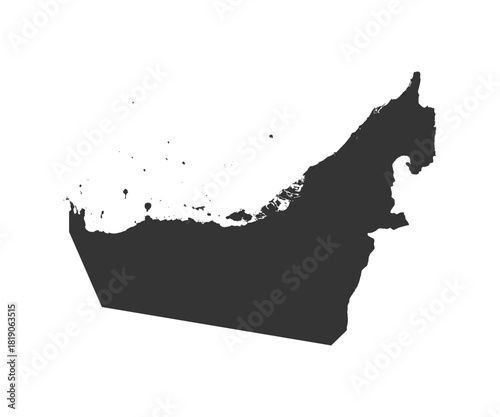 United Arab Emirates map Vector