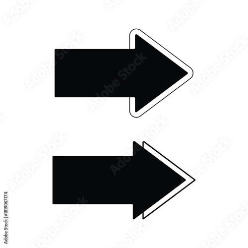 Right direction navigation arrow for business