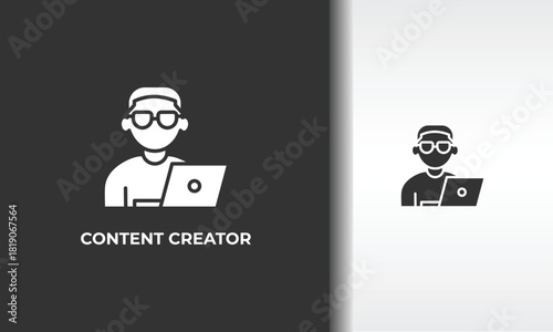 Content Creator Vector, Icon Or Logo Sign Isolated Symbol Illustration