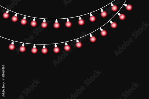 red carpet Christmas lens flare glow effect isolated  background