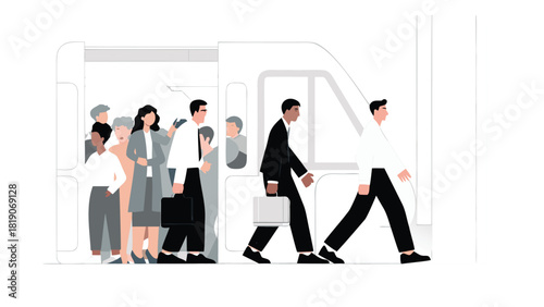 Dynamic composition featuring three silhouetted business professionals in a modern abstract setting suitable for corporate or team focused concepts