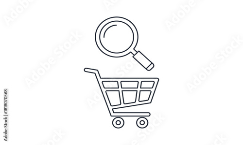 E-commerce Search and Shopping Icon
