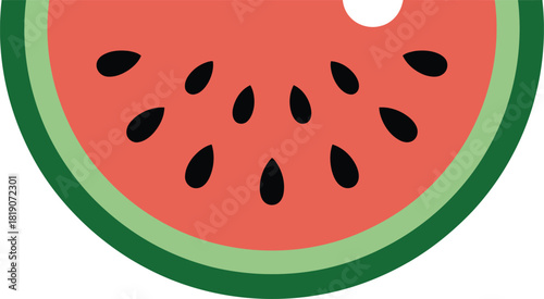 Vector watermelon slice summer fruit illustration graphic design food icon art clip