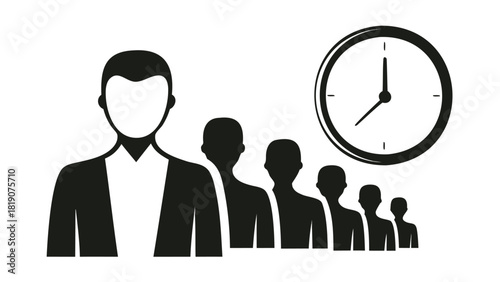 Professional business illustration featuring diverse individuals collaborating in a modern office setting conveying teamwork and corporate success with clean flat design elements and vibrant colors