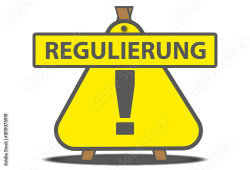 Vorsicht Regulierung, Symbolzeichen, Vektorzeichnung