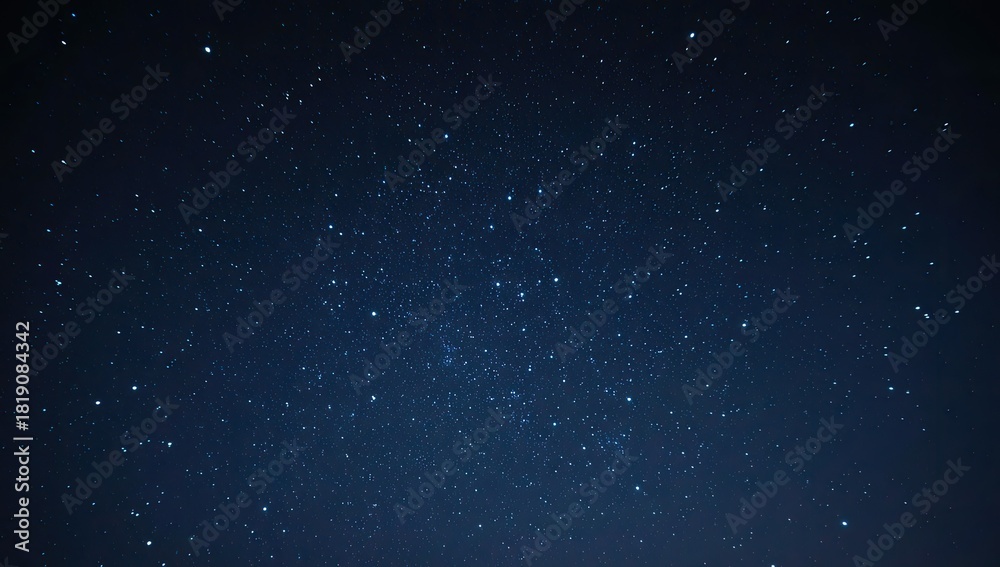 Obraz premium Starry night Dark blue sky with numerous, faint, twinkling white stars