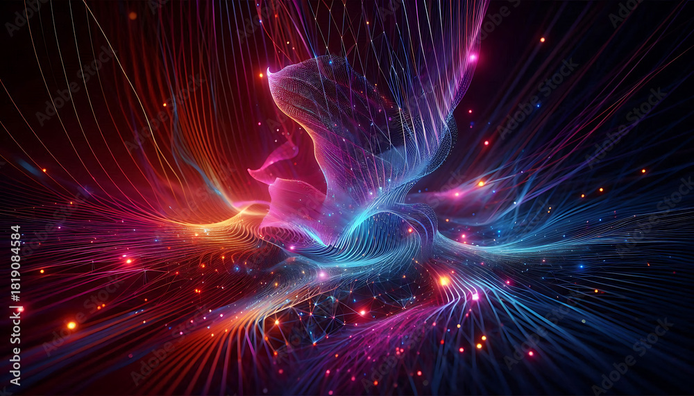 Fototapeta premium Vibrant Swirling Vapor Wallpaper