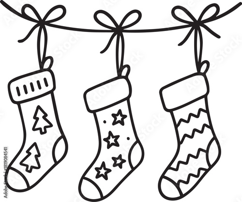 christmas socks vector illustration