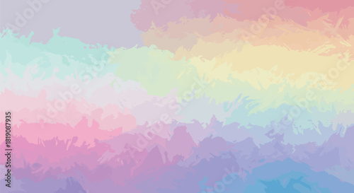 Soft Pastel Watercolor Rainbow Gradient Background Abstract Artistic Texture	