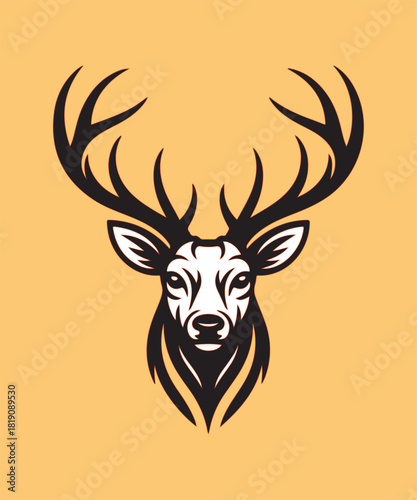 vector illustration of a deer