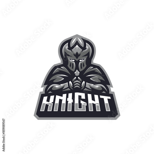 Knight E sport Vector Mascot Logo 