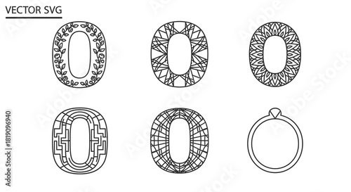 Collection of Intricate Letter O Designs in Vector Format.