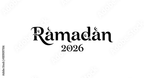 Elegant Ramadan 2026 Typography Design for Islamic Observance.