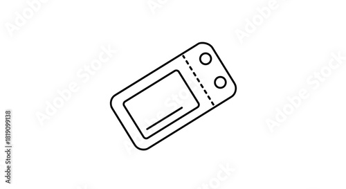 Simple linear coffee cup icon with steam and handle on white background