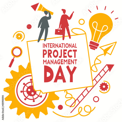 INTERNATIONAL PROJECT MANAGEMENT DAY vector illustration 