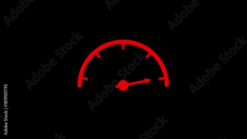 speed meter and performance meter isolated on black background.