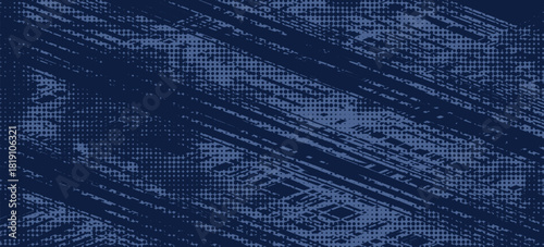 blue color pattern gradient grunge texture background. Dots pop art comics sport style vector illustration Abstract background dark blue