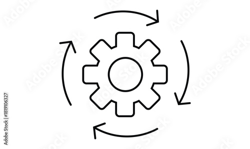 Sync process vector icon isolated on transparent background. EPS 10