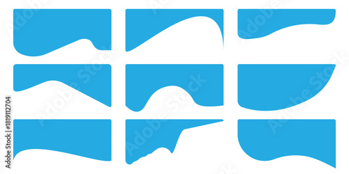 Collection of dividers shape templates. Modern separator header for website and app.