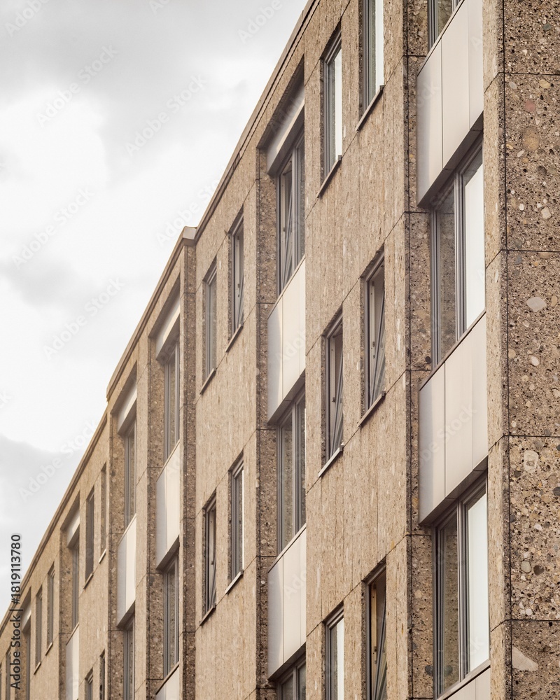 Fototapeta premium Modern house front in a big city