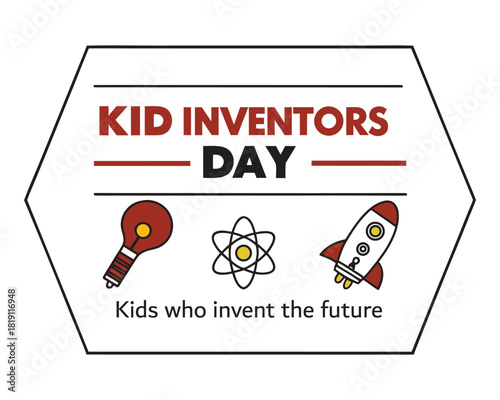Creative Kid Inventors’ Day Typography Design